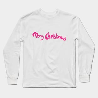 Font Logo-Meredith Pink Long Sleeve T-Shirt